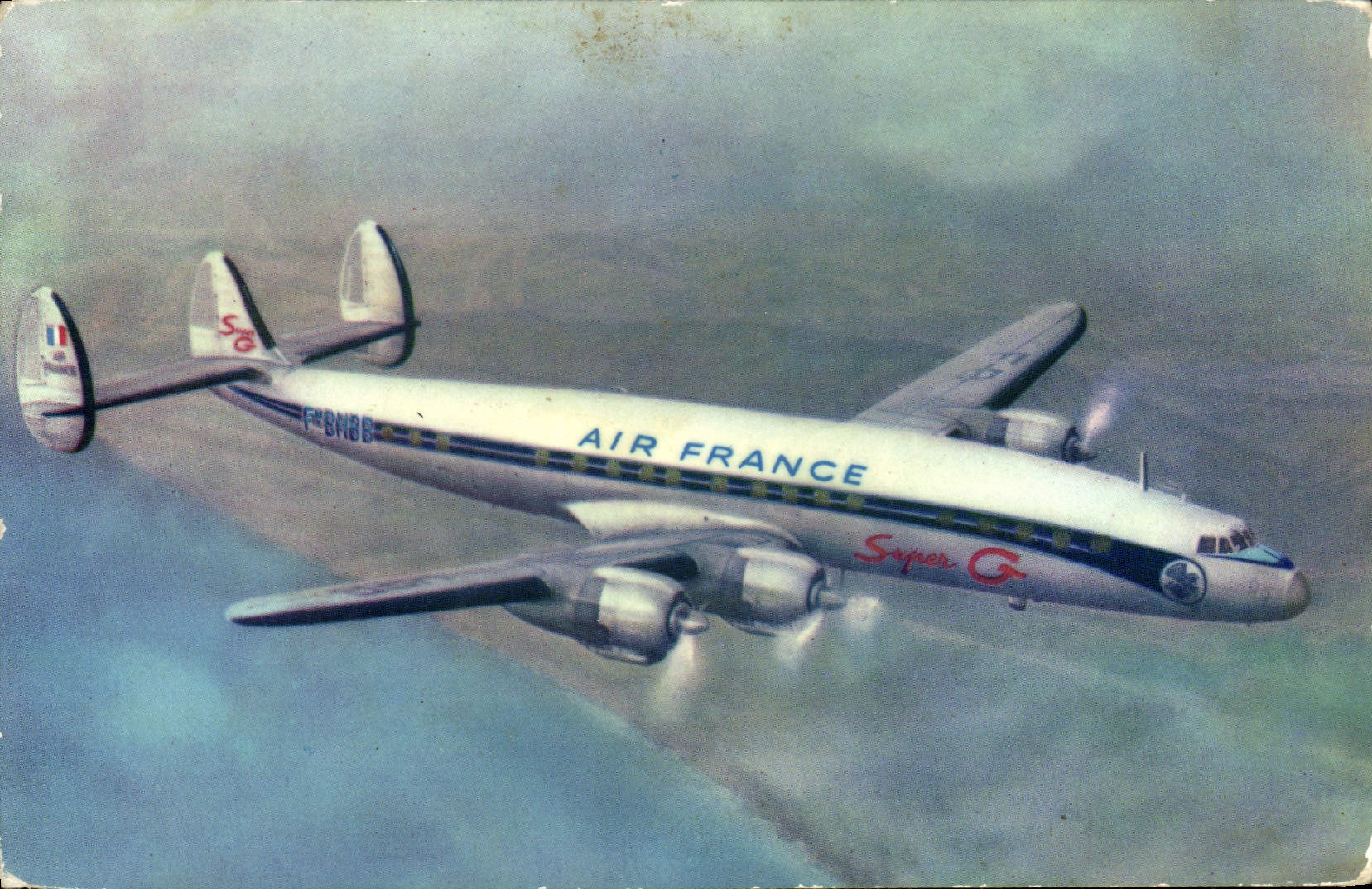 CPM Avion Aviation Air France Lockeed Super G Constellation 