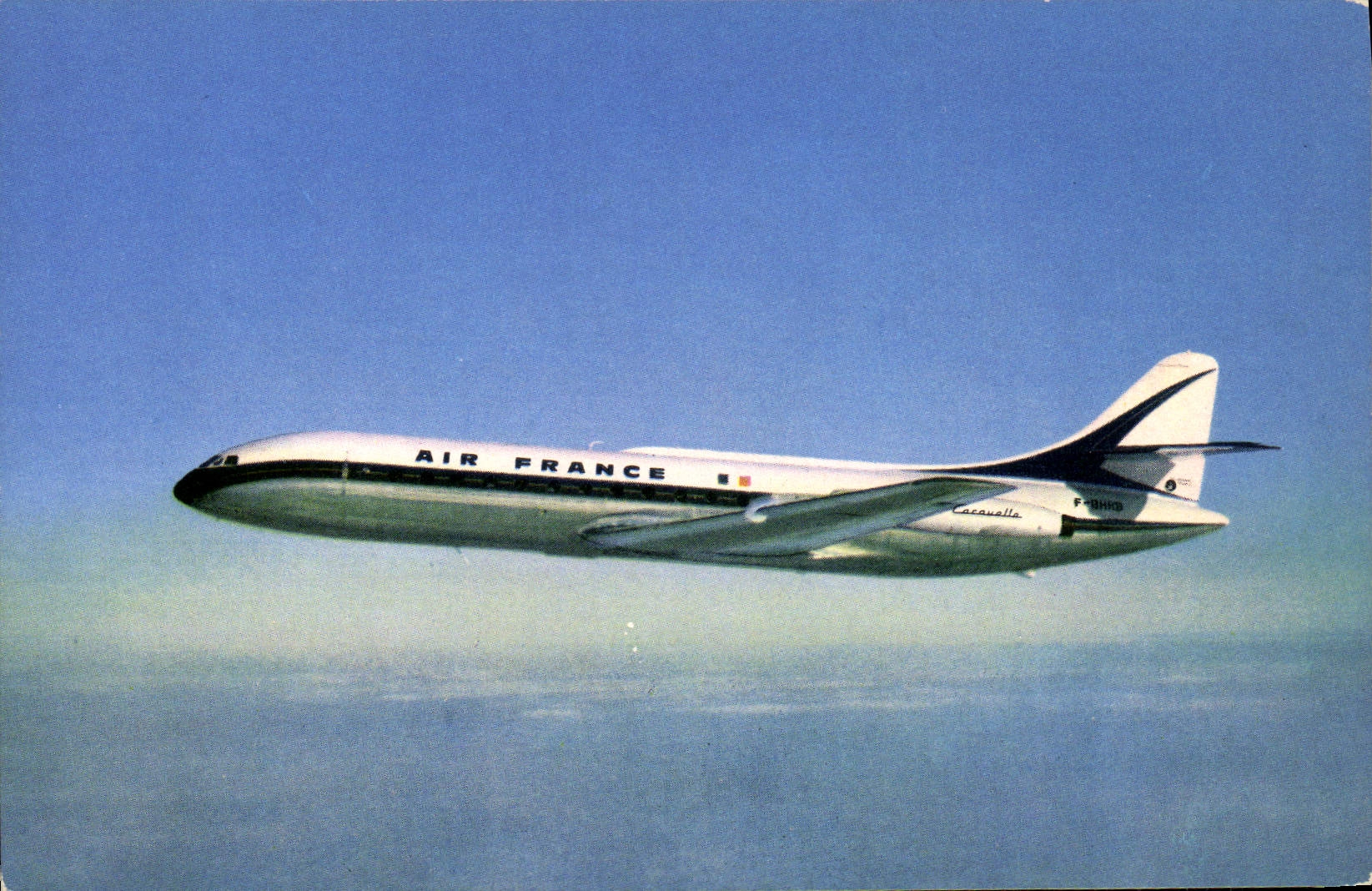 CPM Avion Aviation Caravelle Air France 