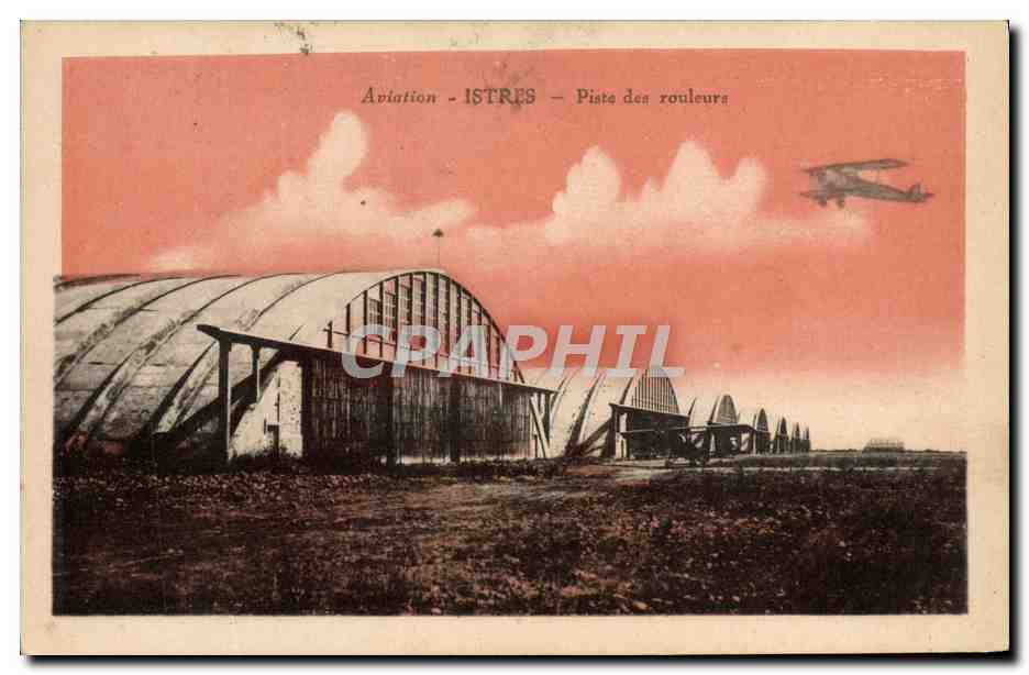 CPA Avion Aviation Istres Piste des rouleurs 