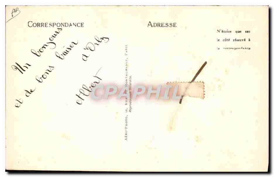 CPA Avion Aviation Orly Centre aeronautique maritime  — Rückseite