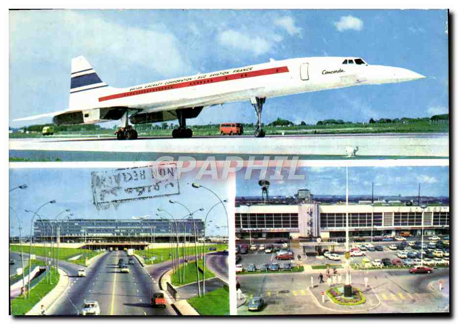 CPM Avion Aviation Aeroport de paris Orly Concorde 