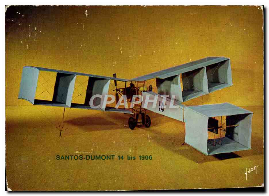 CPM Avion Aviation Santos Dumont 14 bis 1096 France Bresil