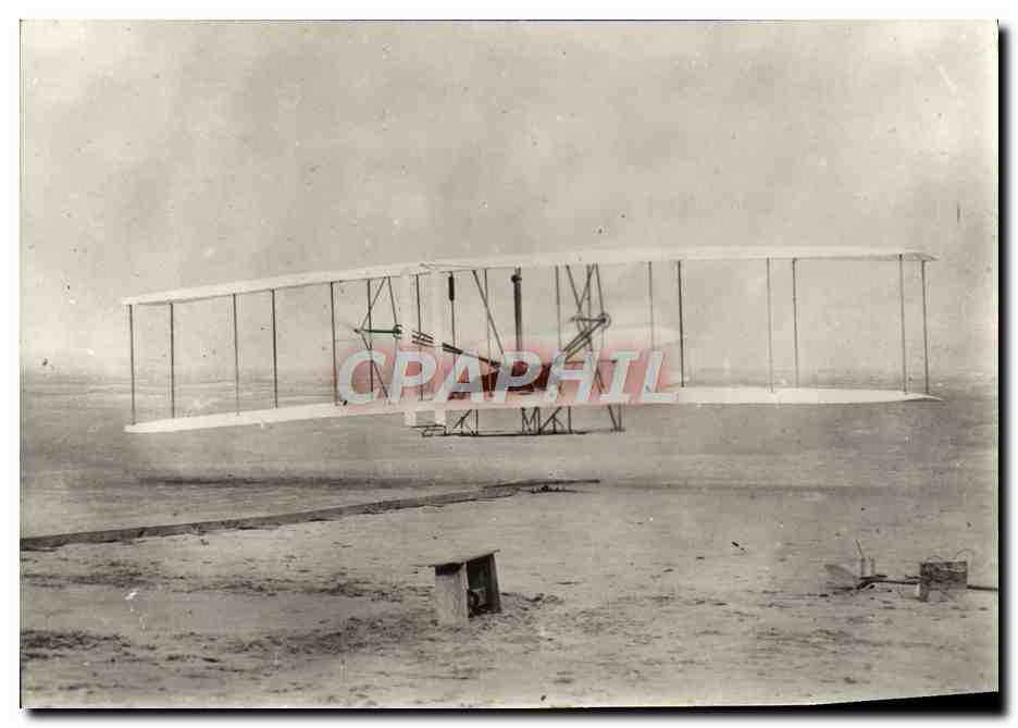 CPM Avion Aviation 17 decembre 1903 Les Freres Wrsight sur la kitty Hawk en Caroline du Nord 