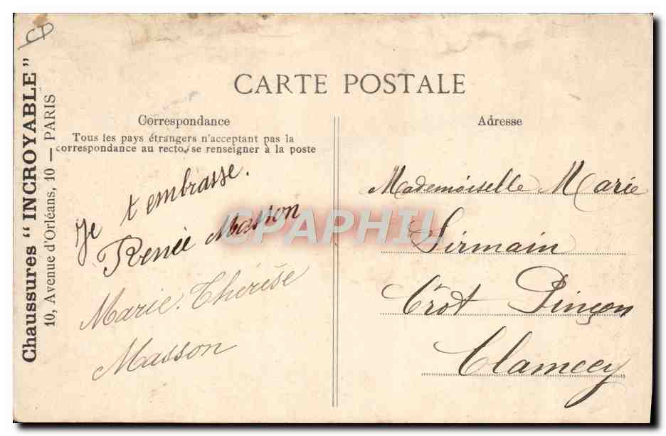 CPA Avion Aviation Grande semaine d'aviation en Champagne L'accident de Charles Wachter  — Rückseite