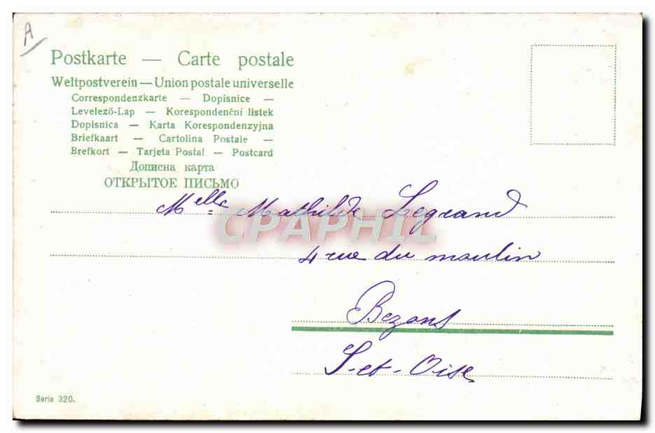 CPA Avion Aviation Enfants Dirigeable — Verso