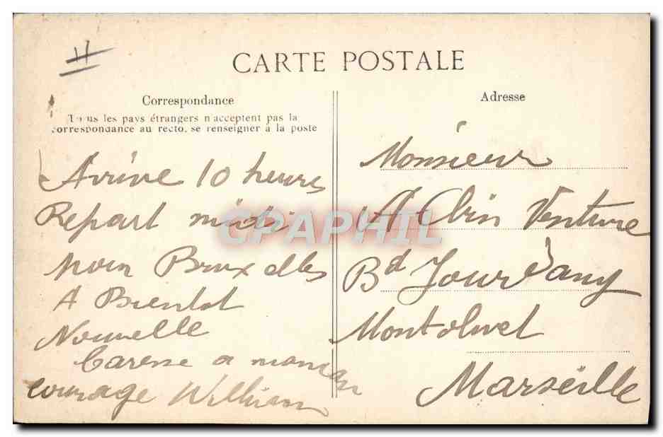 CPA Avion Aviation paris en Ballon L'arc de Triomphe de l'Etoile — Rückseite
