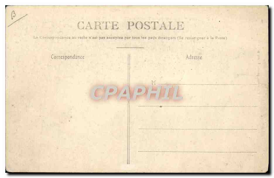 CPA Avion Aviation Dirigeable Ville de Paris traversant Lagny se rendant a Verdun Zeppelin — Verso