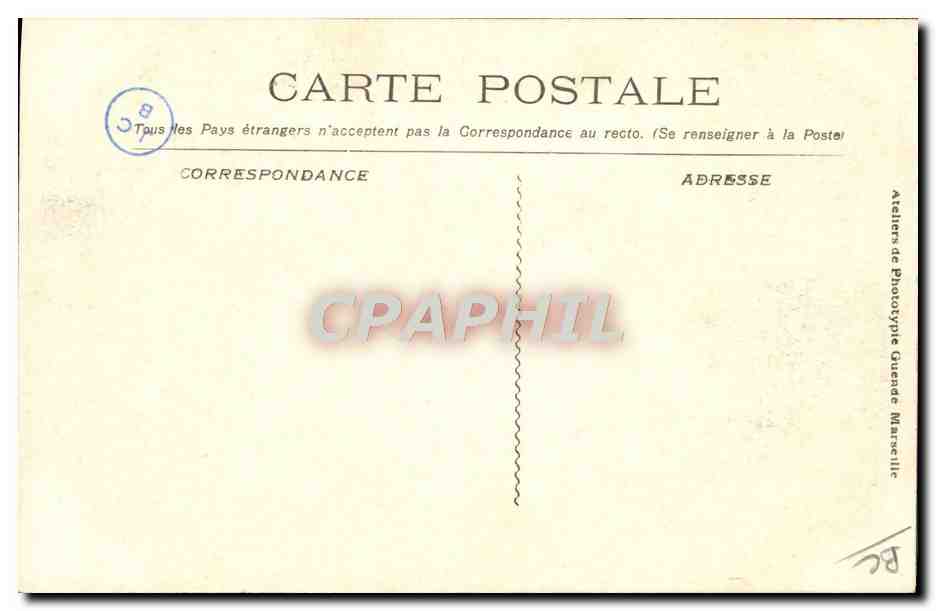 Catastrofe del "Iéna" — Monsignore Guillibert Vescovo di Fréjus, il Clero che si reca alla Cerimonia — Ateliers de Phototypie Guende Marseille — Verso