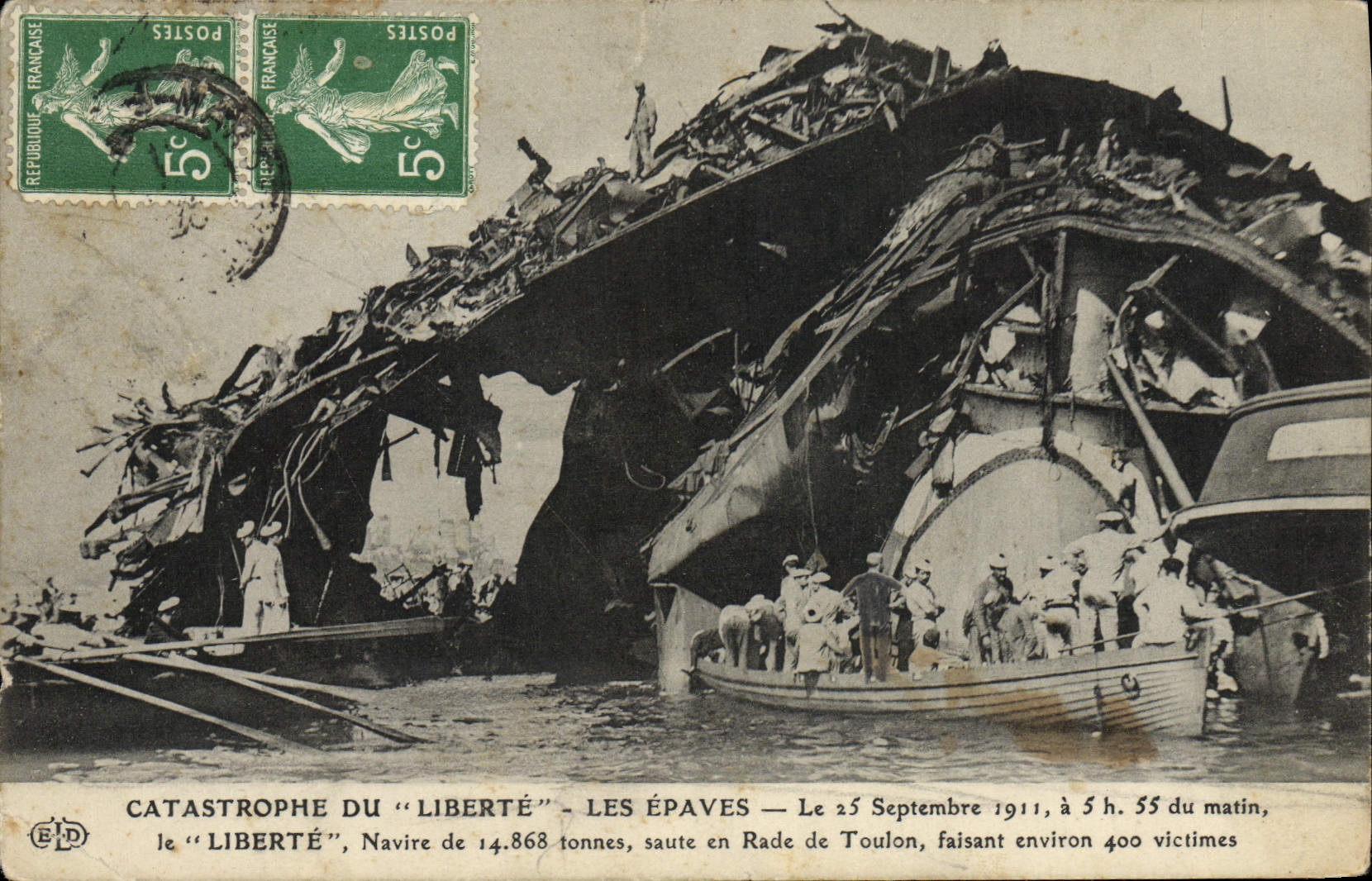 Catastrophe du "Liberté" — Les épaves — Éditeur E.P.D. n° 111