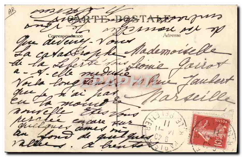 Explosion du cuirassé "Liberté" — Toulon, 25 septembre 1911 — F.F. Paris — Reverso