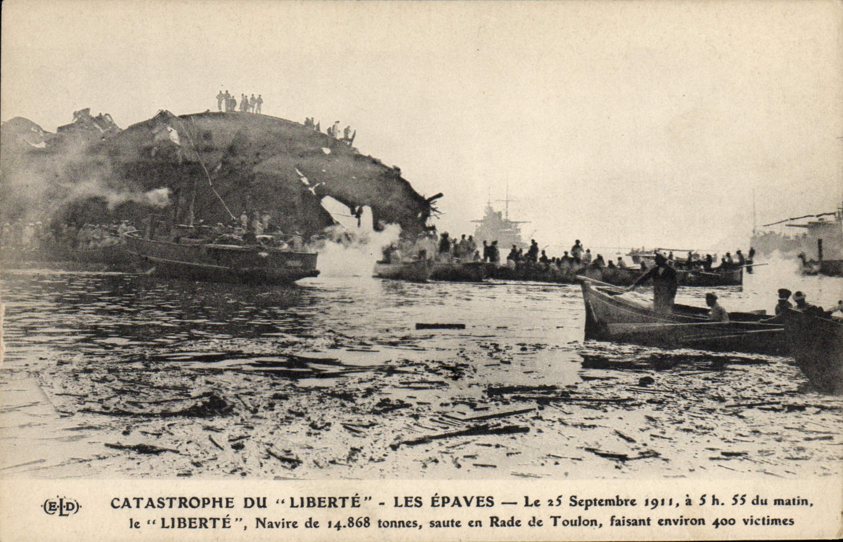 Catastrophe du "Liberté" — Les épaves — Éditeur B.L.D. n° A