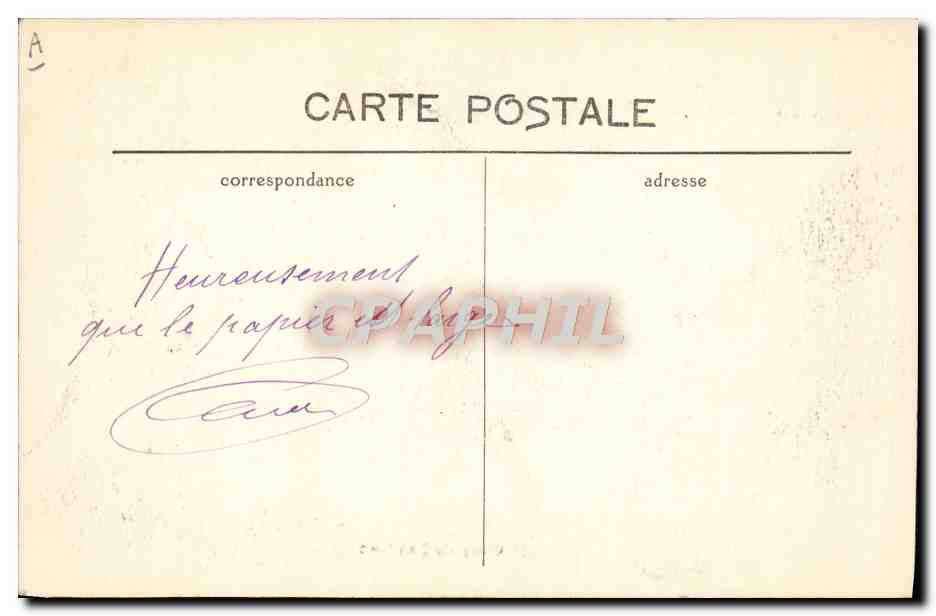 CPA Bateau Guerre Coup de Faubert  — Verso