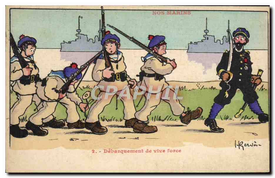 Nos Marins — Débarquement de vive force — I. Herbin