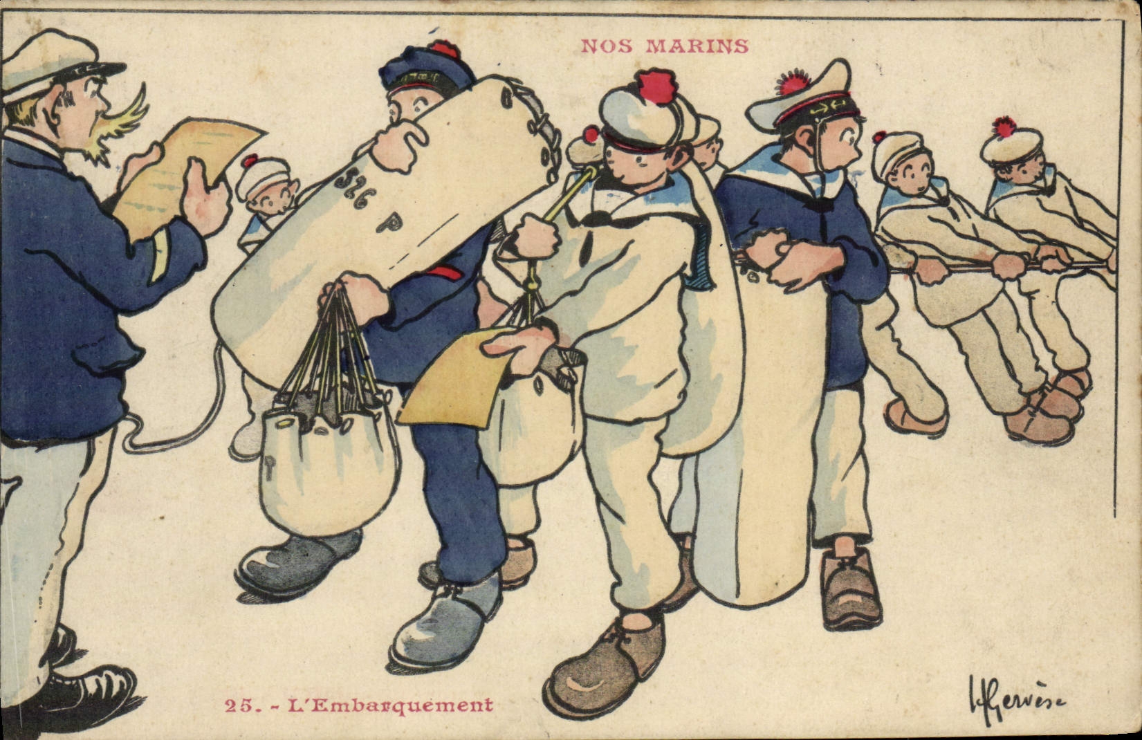 Nos Marins — L'Embarquement — H. Ferrière, n°25