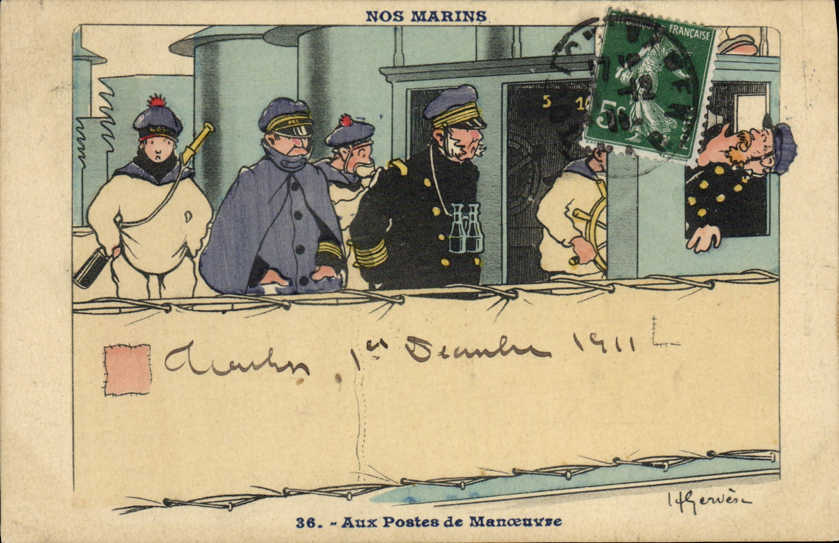 Nos Marins — Série 36, Aux Postes de Manceuvre — Éditeur : L. Gervier