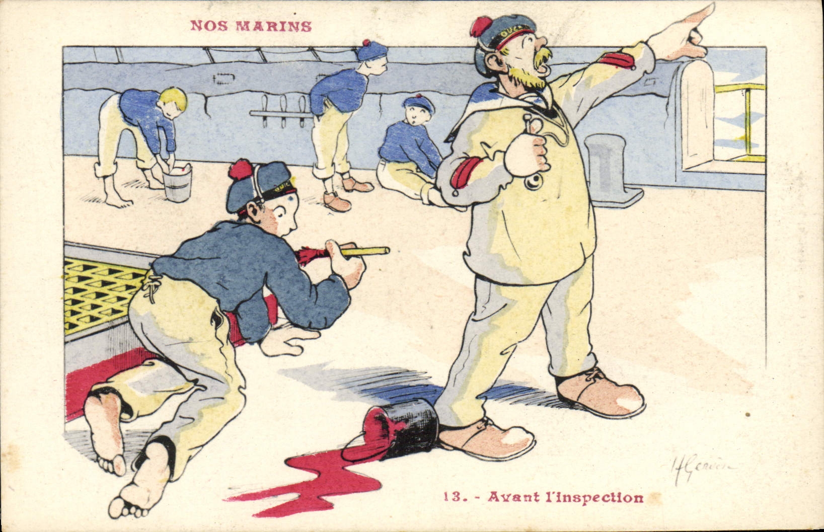 Nos Marins — Avant l'Inspection — H. Geoin, n°13