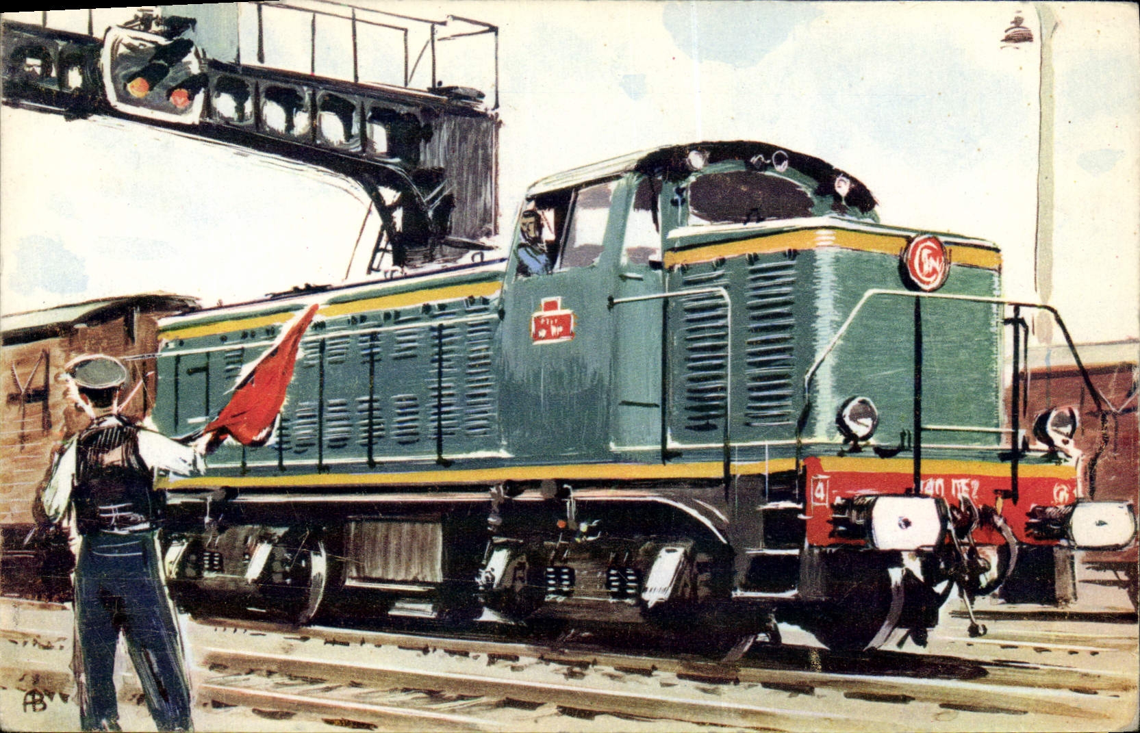 CPM Train locomotive Diesel electrique Type 040 DE SNCF
