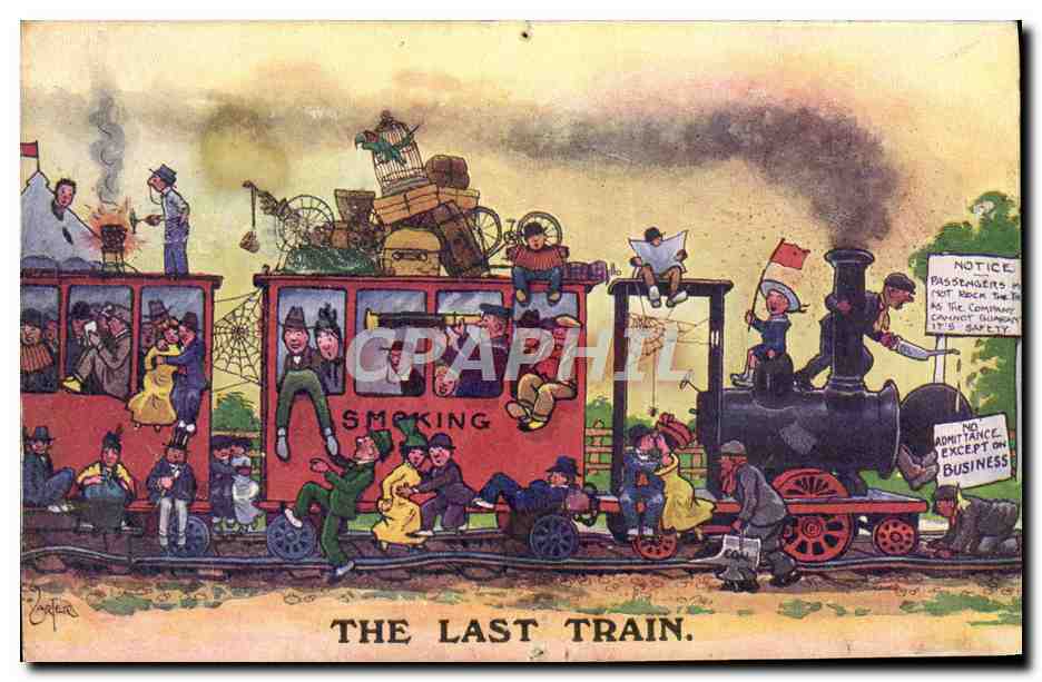 CPA Fantaisie Train 