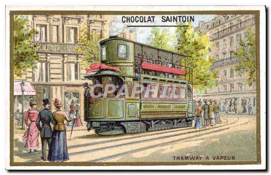 Tramway à vapeur — Paris — Chocolat Saintoin, n°36