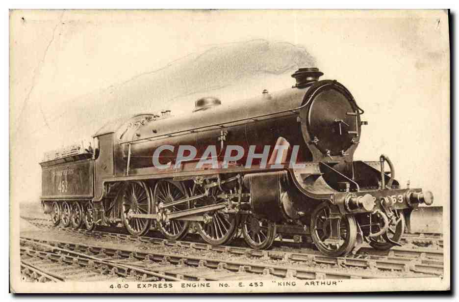 CPA Train Express Engine King Arthur 