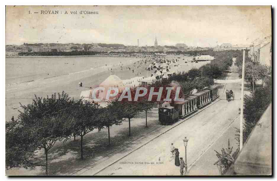 CPA Tramway Rouen a vol d'oiseau
