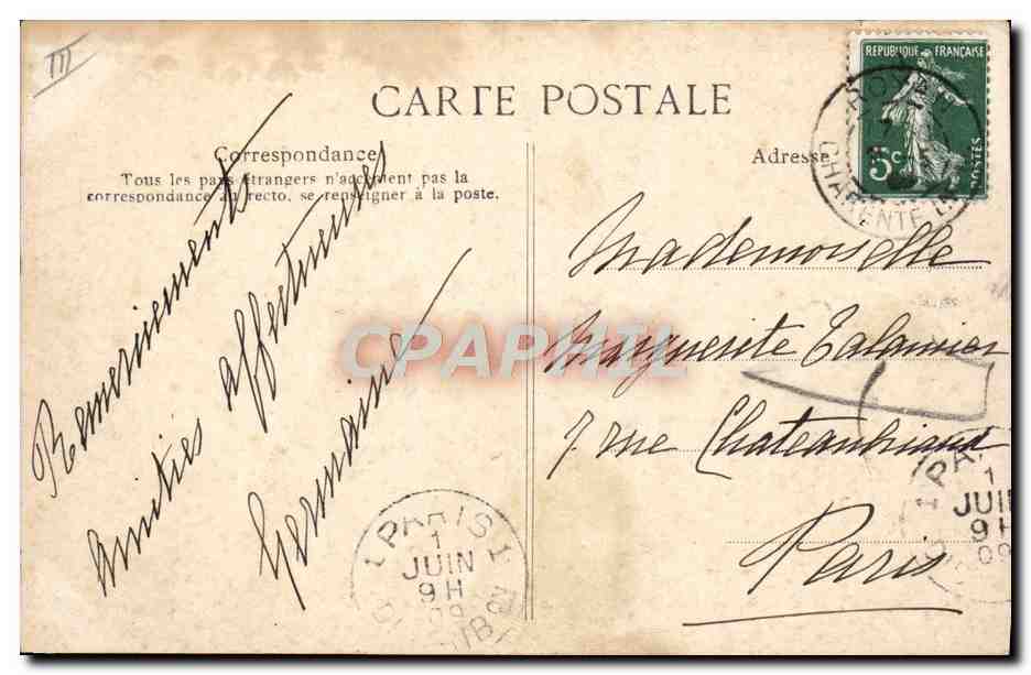 CPA Tramway Rouen a vol d'oiseau — Verso