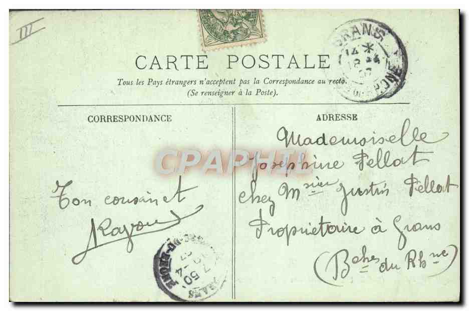 CPA Tramway Bordeaux Le cours de l'intendance  — Rückseite