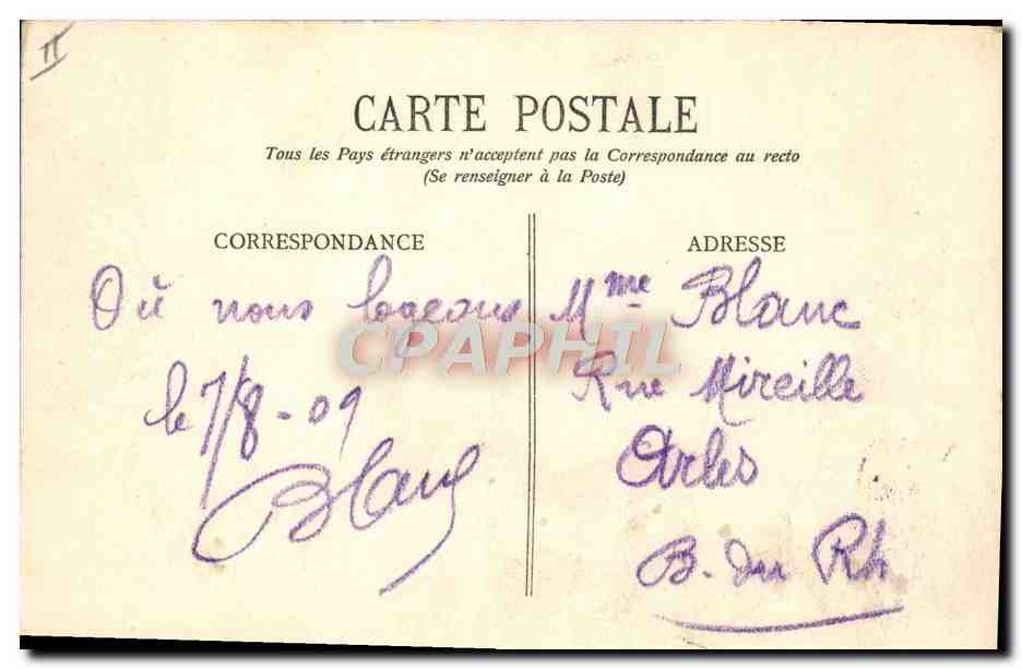 CPA Tramway Grenoble Avenues de la gare et Alsace Lorraine  — Verso