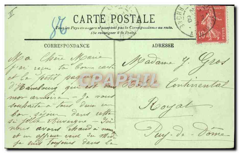 CPA Tramway Lyon la place Morand  — Verso