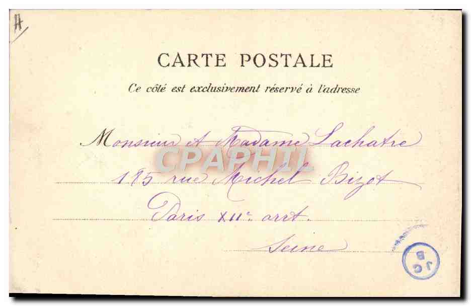 CPA Tramway Rennes L'hotel de ville  — Verso