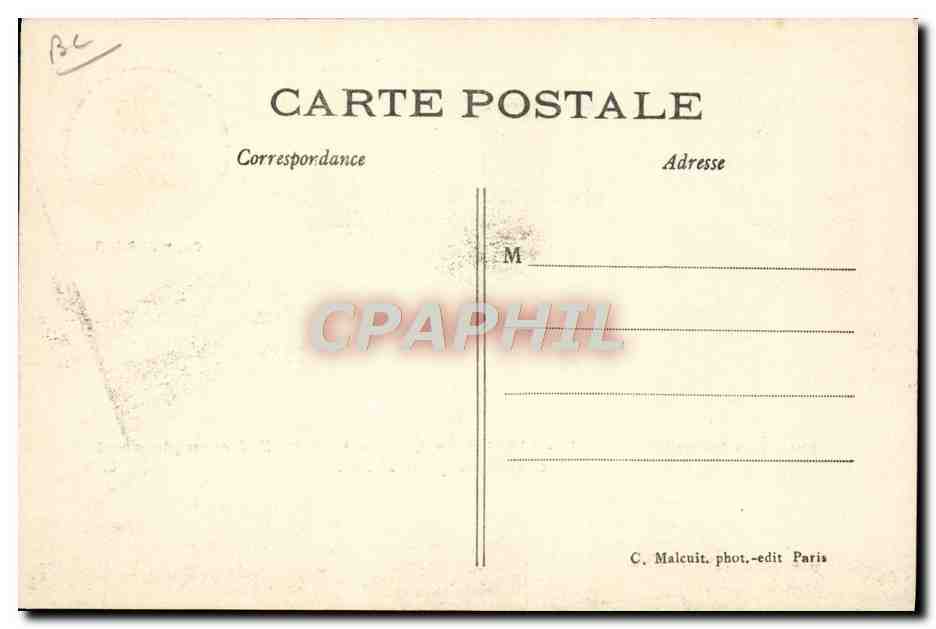 CPA Avion Aviation L'aviateur de Rue capitaine Ferber en plein vol sur son biplan Voisin — Back