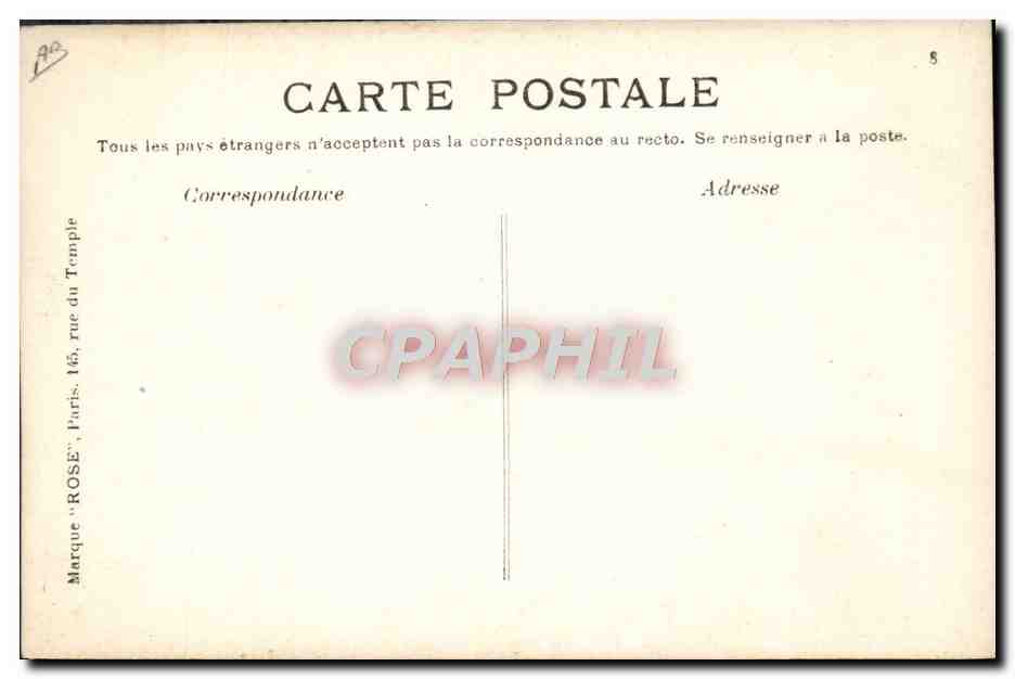 CPA Avion Aviation lefebvre sur biplan Wright Ariel a Reims 25 aout 1909 — Verso