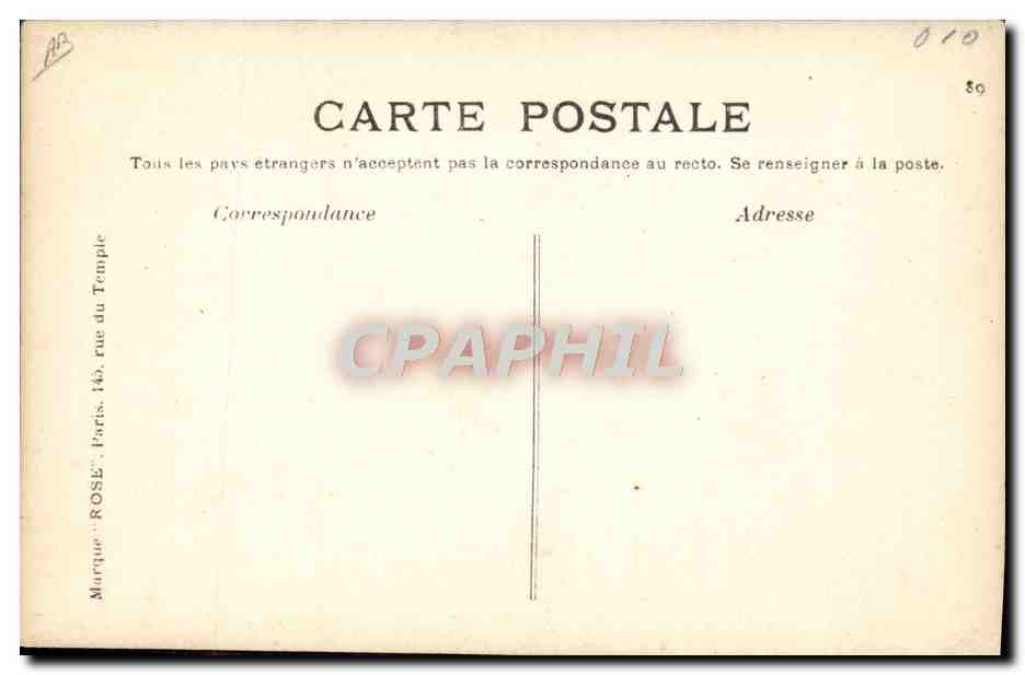 CPA Avion Aviation De Rue Capitaine Ferber sur biplan Voisin a Reims 29 aout 1909 — Verso