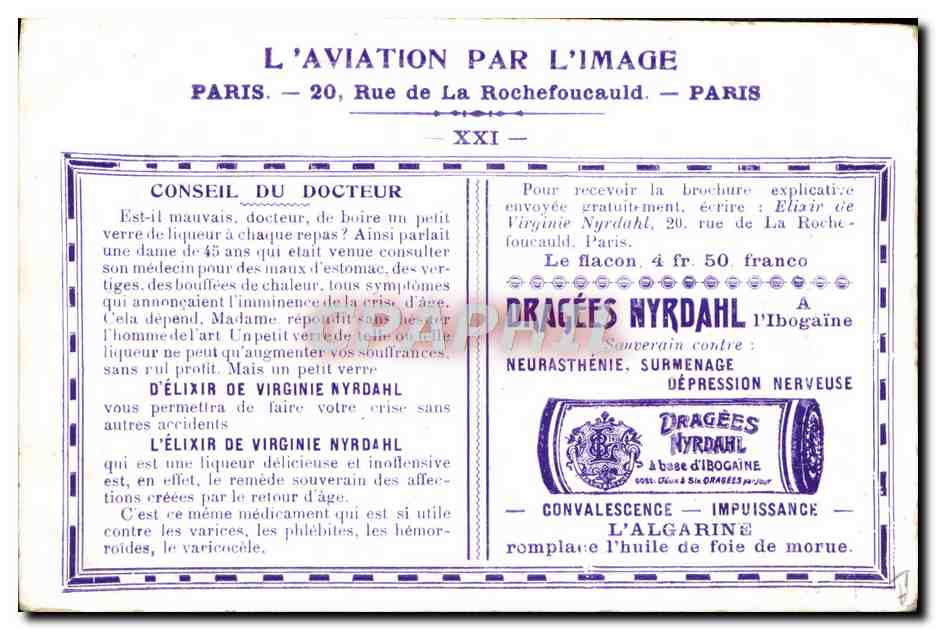 CPA Avion Aviation Chavez traverse les Alpes  — Rückseite