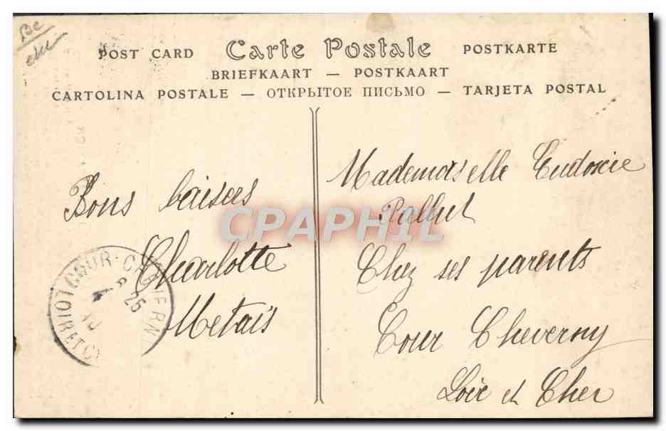 CPA Avion Aviation Louis Bleriot et Anzani  — Verso