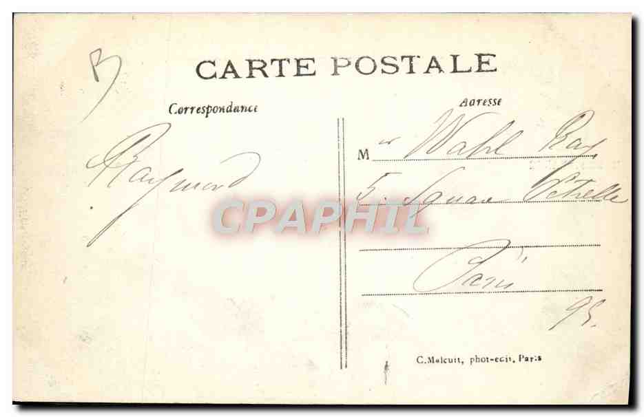 CPA Avion Aviation Port Aviation Grande Quinzaine de Paris 3 au 17 octobre 1909 Aeroplane systeme Voisin Delagrange  — Rückseite