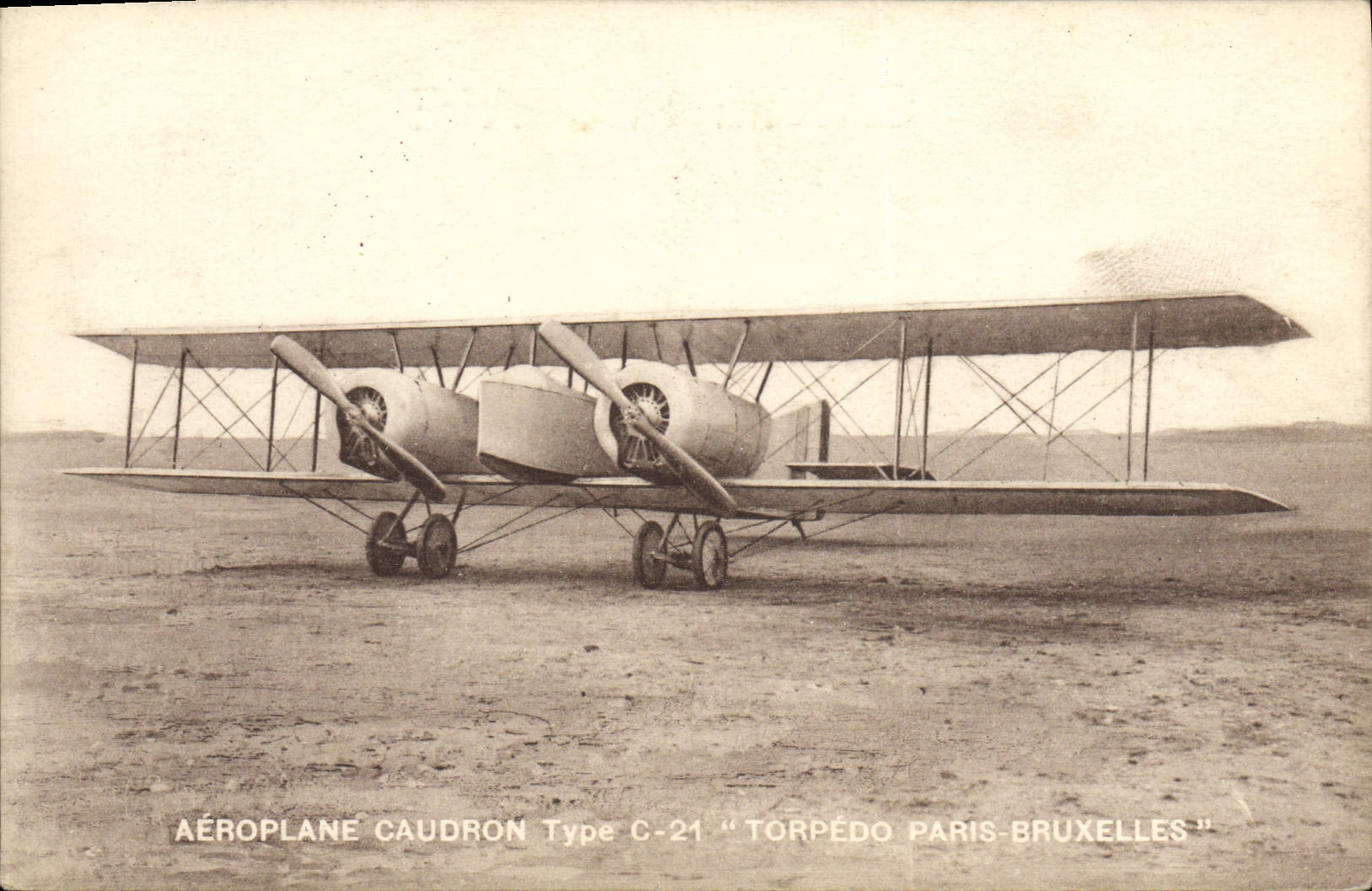 CPA Avion Aviation Aeroplane Caudron Type C 21 Torpedo Paris Bruxelles 