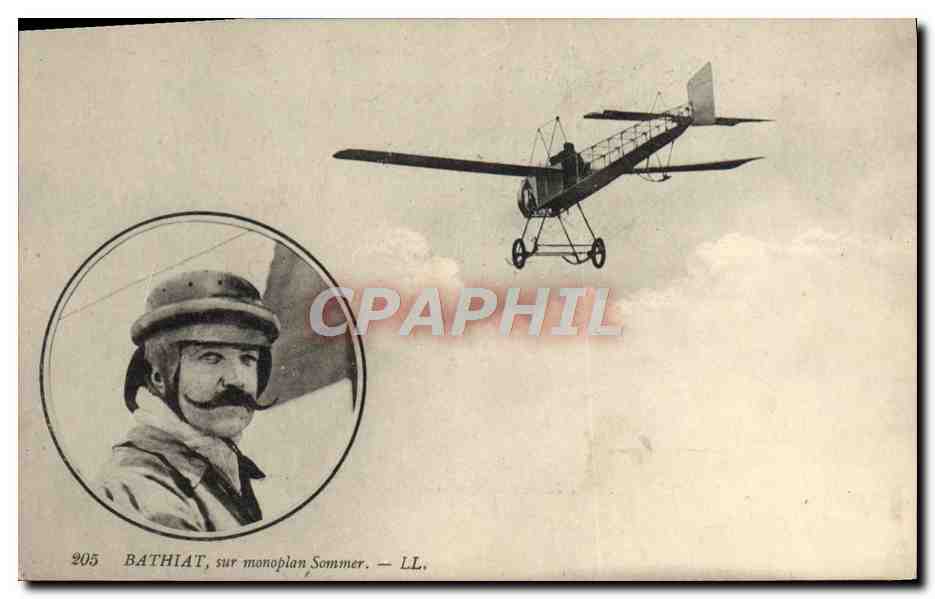 CPA Avion Aviation Bathiat sur monoplan Sommer 