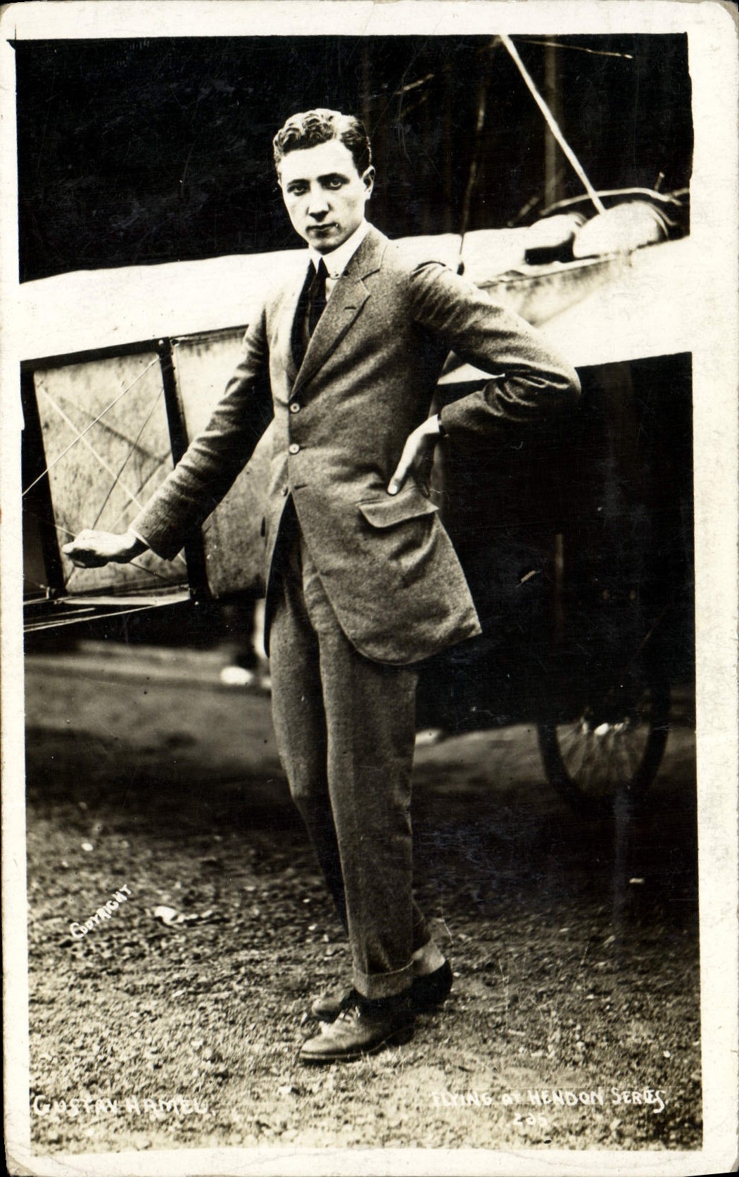 CPA Avion Aviation Aviateur Gastan Hameu