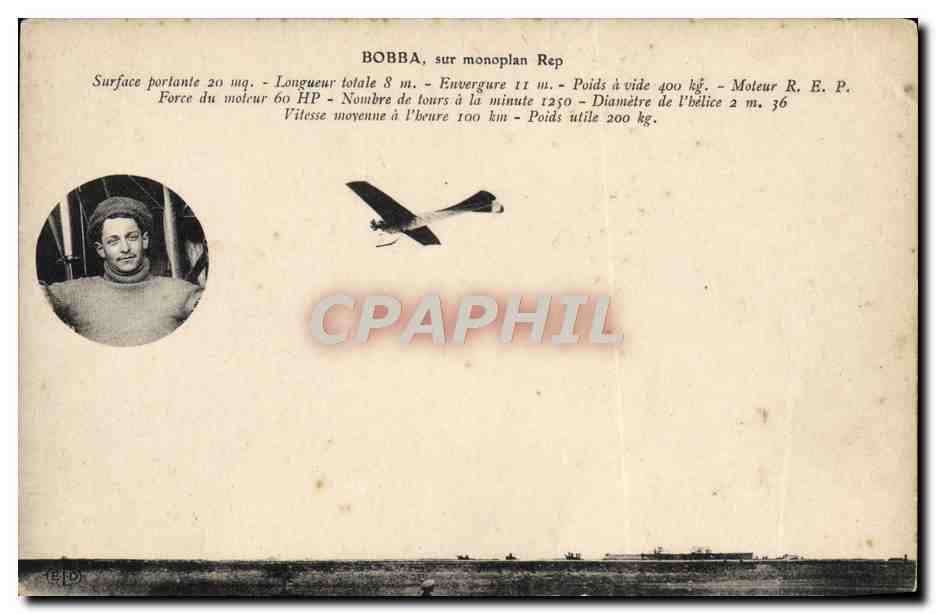 CPA Avion Aviation Bobba sur monoplan Rep 
