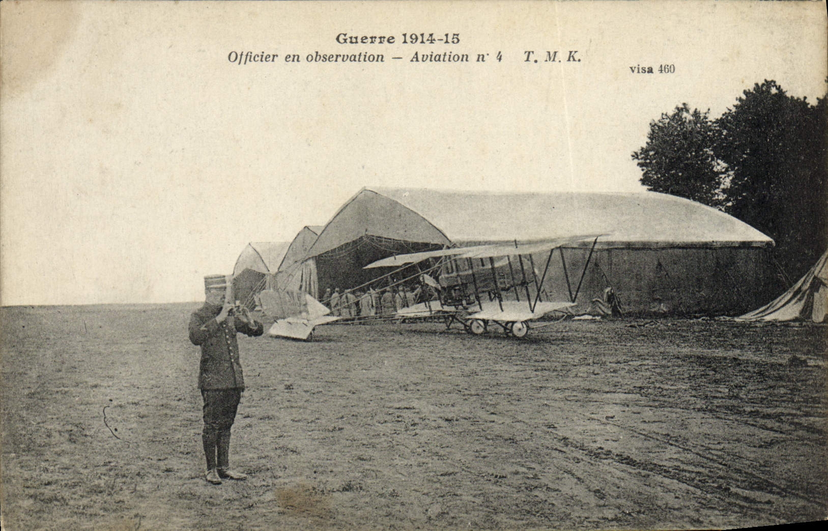 CPA Avion Aviation officier en observation Aviation n°4 