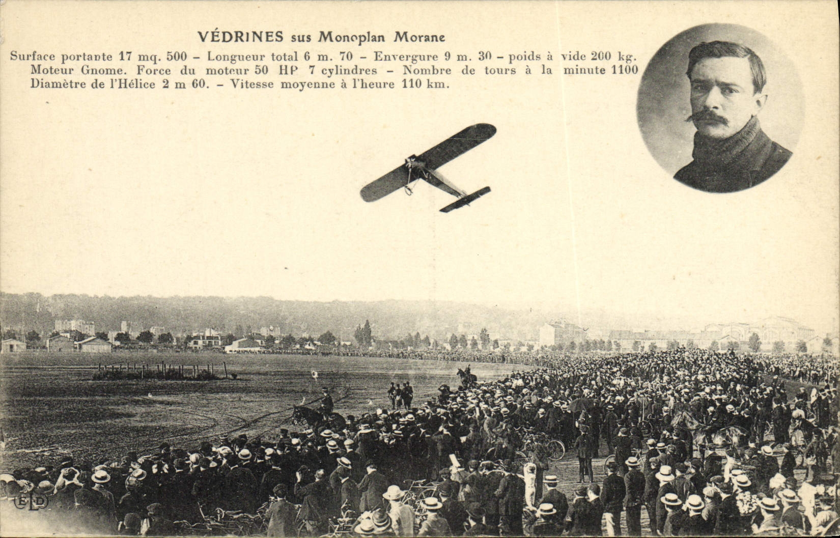 CPA Avion Aviation Vedrines sur monoplan Morane 