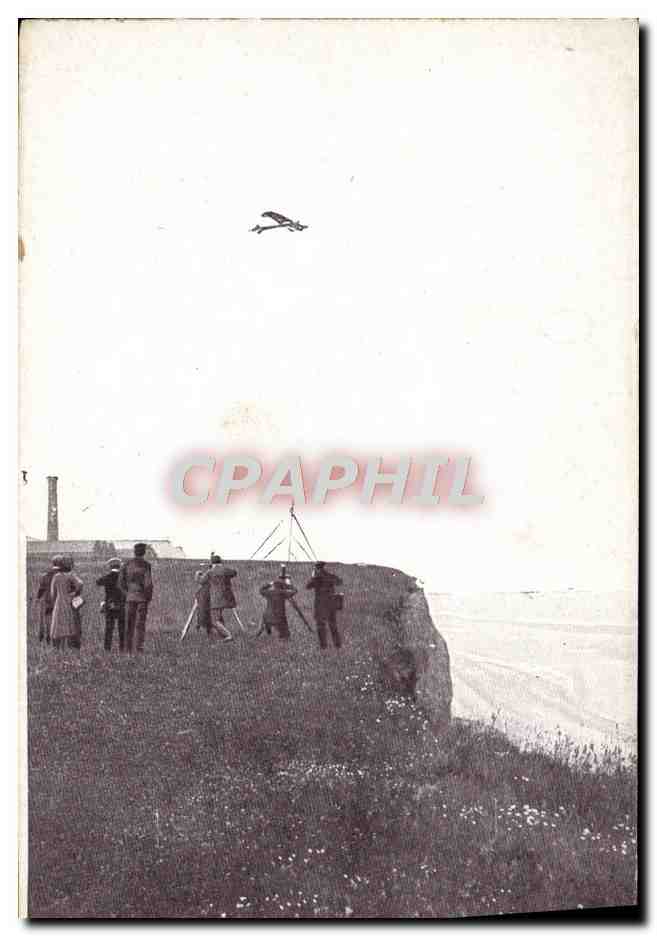 CPA Avion Aviation Le depart de l'aeroplane Latham a Sangatte