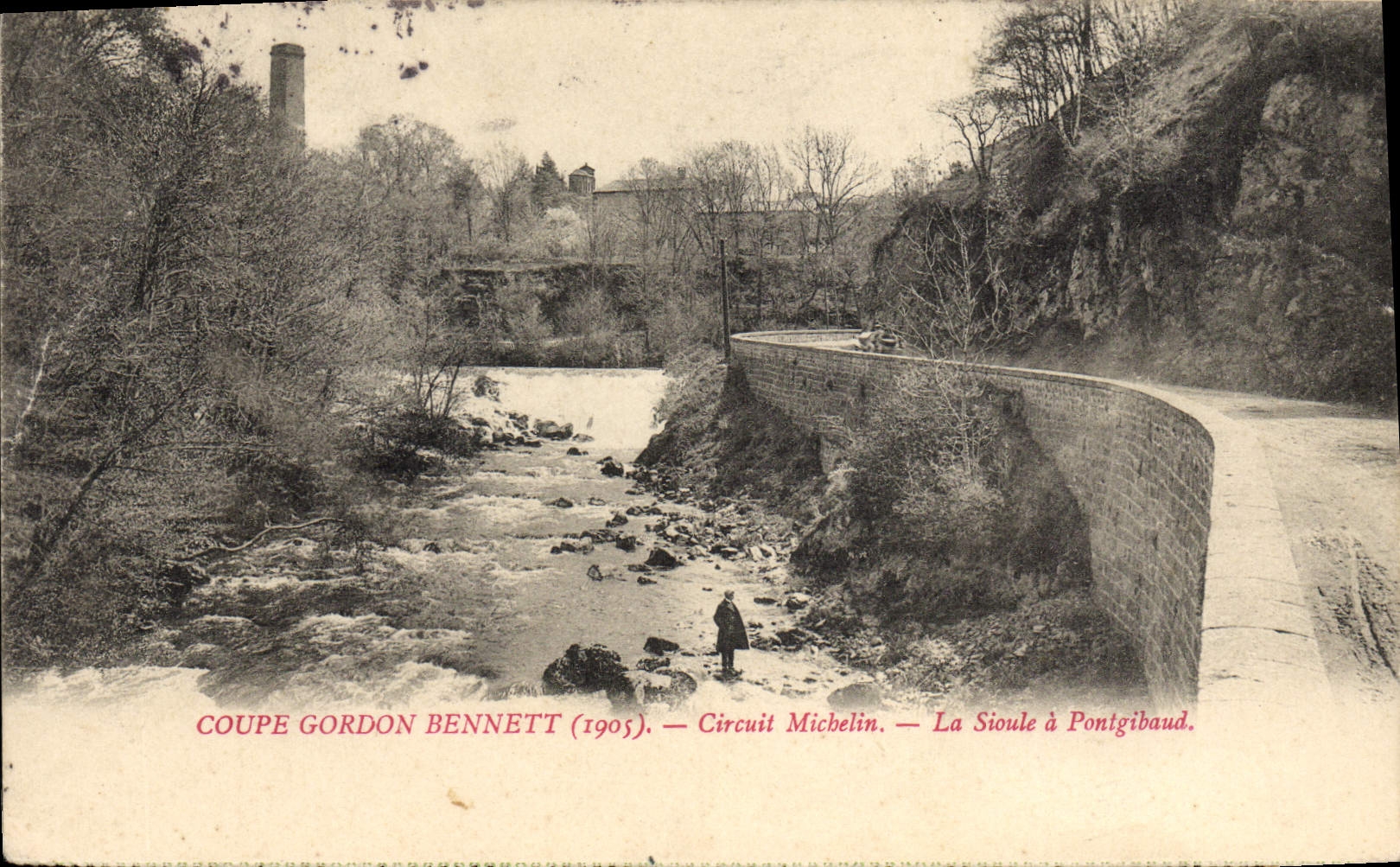 CPA Automobile Coupe Gordon Bennett 1905 Circuit Michelin La Sioule a Pontgibaud 
