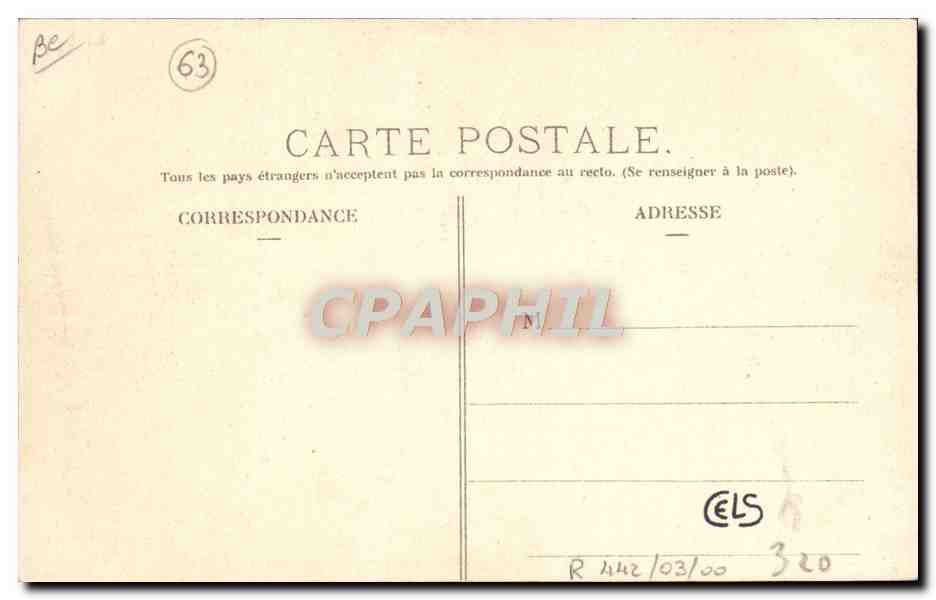 CPA Automobile Coupe Gordon Bennett 1905 Circuit Michelin Le Puy de Dome et la route du circuit apres la baraque  — Rückseite