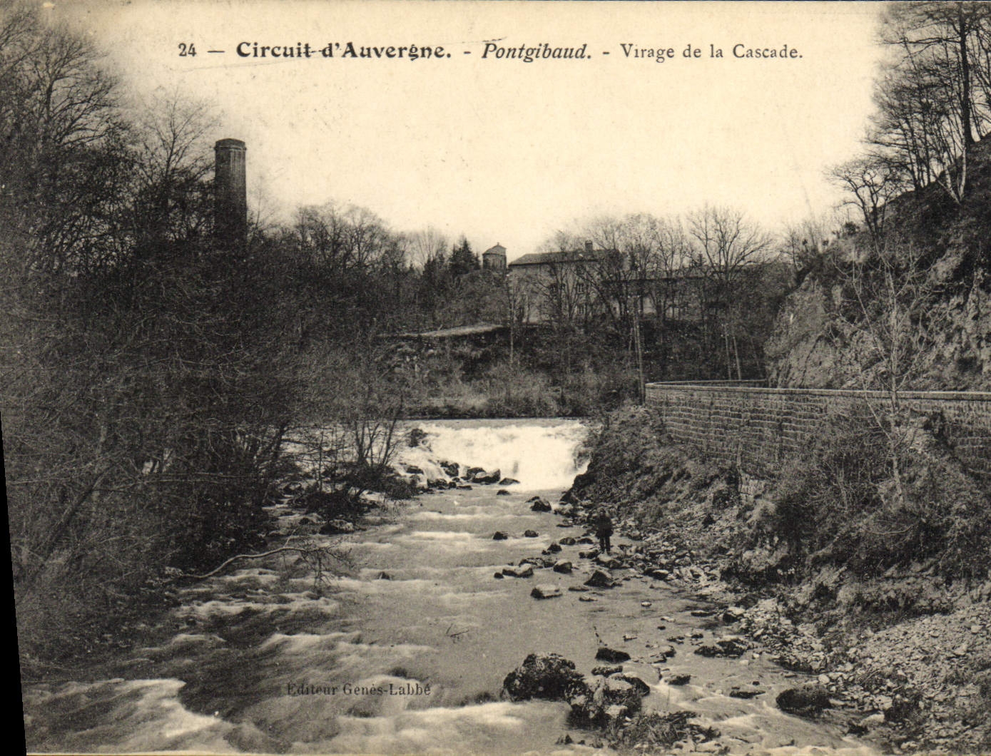 CPA Automobile Circuit d'Auvergne Pontgibaud Virage de la Cascade 