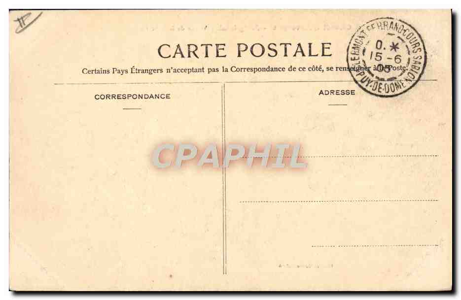 CPA Automobile Circuit d'Auvergne Pontgibaud Virage de la Cascade  — Rückseite