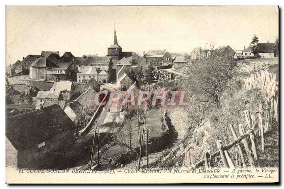 Laqueuille — Allgemeiner Blick über den Abgrund — Circuit Mitbelin, Verlag Coupe Gordon Bennett (1905)