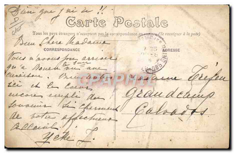 CPA Automobile Circuit de Dieppe Automobiles Clement Rigal Hauvast Gabriel — Verso