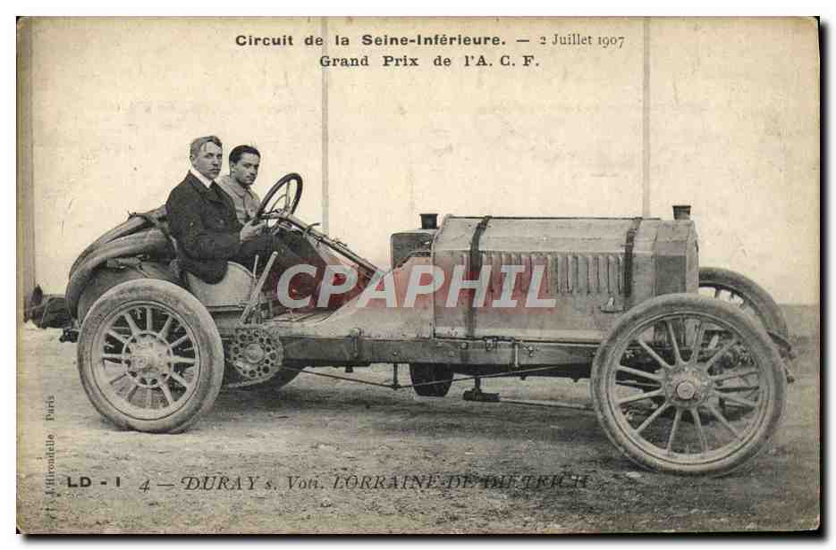 CPA Automobile Circuit de la Seine Inferieure Duray Voti Lorraine de Dietrich